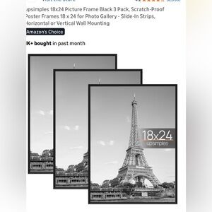 Simple Classic Black Photo Frame Set